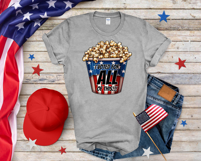 I Voted For All of This Popcorn Softstyle Tee Shirt