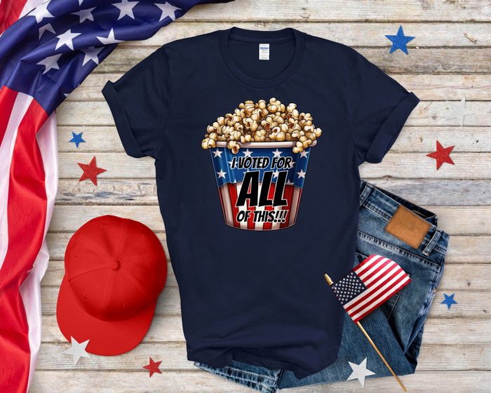 I Voted For All of This Popcorn Softstyle Tee Shirt